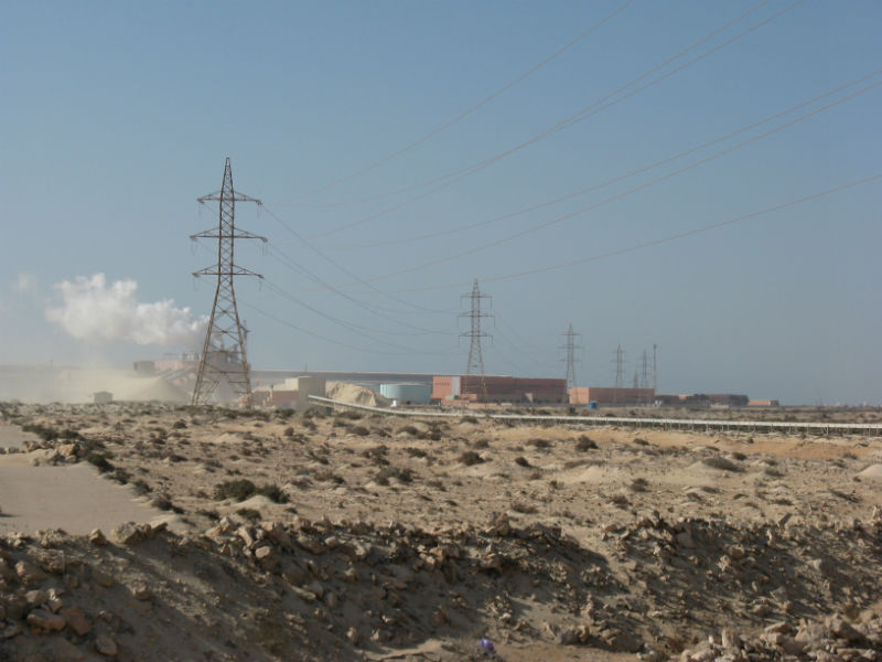 Fosfatfabriken Bou Craa utanför El Aaiún. Foto: Anna Artén